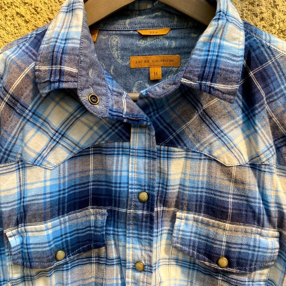 Plaid Blue Botton Down! - Picture 1 of 4